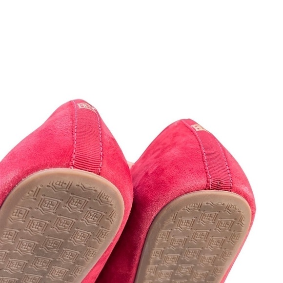 Birdies Sherpa Lined Suede Flat Loafers Size 6.5 Red Cardinal Holiday Comfy - Picture 7 of 10